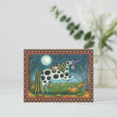CARTE POSTALE HALLOWEEN PONY ET CHAT CHAT CHAT CHEVAL (Debout devant)