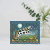 CARTE POSTALE HALLOWEEN PONY ET CHAT CHAT CHAT CHEVAL (Debout devant)