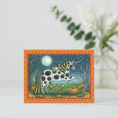 CARTE POSTALE HALLOWEEN PONY ET CHAT CHAT CHAT CHEVAL (Debout devant)