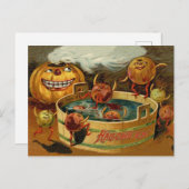 Carte Postale Halloween Pool Party (Devant / Derrière)