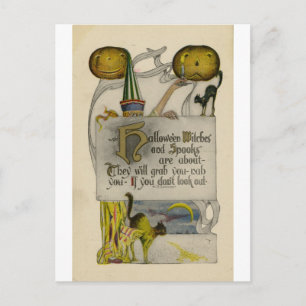 Carte Postale Halloween Postcard