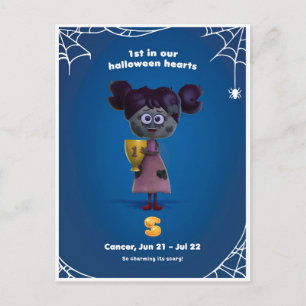 Carte postale Halloween pour le cancer