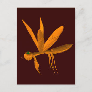 Carte Postale Halloween prier Mantis