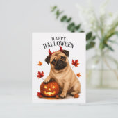 Carte Postale Halloween Pug (Debout devant)