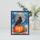 Carte Postale Halloween Raven (Debout devant)