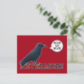 Carte Postale Halloween Raven : Ne jamais dire jamais (pas E.A. (Debout devant)