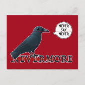 Carte Postale Halloween Raven : Ne jamais dire jamais (pas E.A. (Devant)