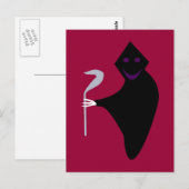 Carte postale Halloween Reaper Grim (Devant / Derrière)