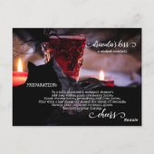 Carte postale Halloween Recette Cocktail (Dos)