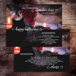 Carte postale Halloween Recette Cocktail