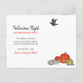 Carte Postale Halloween Rencontrer, saluer et traiter l'invitati (Dos)