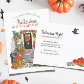Carte Postale Halloween Rencontrer, saluer et traiter l'invitati