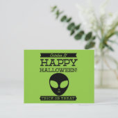Carte Postale Halloween rétro typographique (Debout devant)