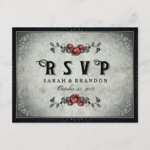Carte postale Halloween RSVP pour Halloween noir e