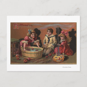 Carte Postale Halloween Salutation Bobbing pour Pommes #2