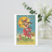 Carte Postale Halloween Salutations Femme Dans La Chambre (Debout devant)