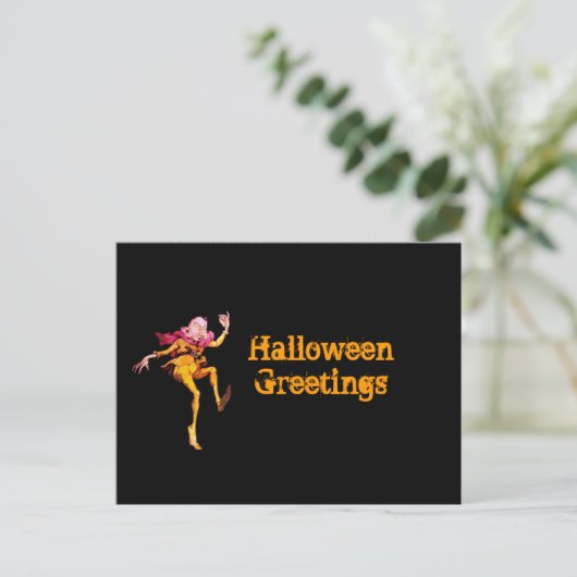 Carte Postale Halloween Salutations Goblin (Debout devant)