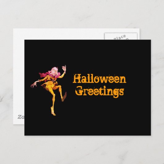 Carte Postale Halloween Salutations Goblin (Devant / Derrière)