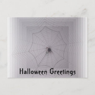 Carte Postale Halloween salutations mignonne araignée avec Infin