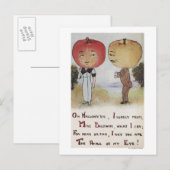 Carte Postale Halloween SalutationTêtes Apple (Devant / Derrière)