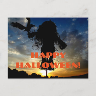 Carte Postale Halloween Scarecrow