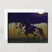 Carte postale Halloween Skeleton Horse & Rider (Devant / Derrière)