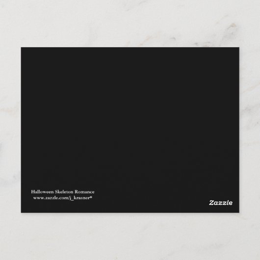 Carte Postale Halloween Skeleton Romance (Dos)