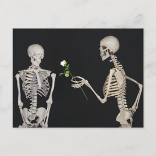 Carte Postale Halloween Skeleton Romance