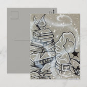 Carte postale Halloween sorcière (Devant / Derrière)