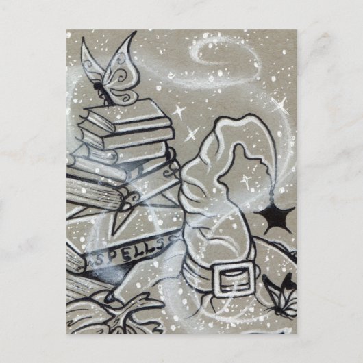 Carte postale Halloween sorcière (Devant)