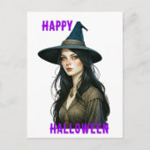 Carte Postale Halloween sorcière (Devant)