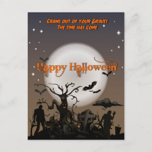 Carte postale Halloween Sortez de vos tombes