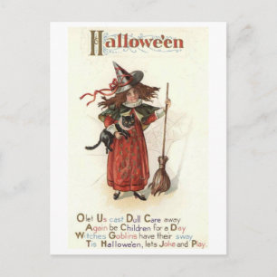 Carte Postale Halloween, Soyez des enfants pour une journée, Vin