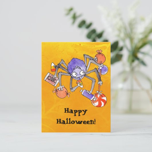 Carte postale Halloween Spider (Debout devant)