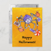 Carte postale Halloween Spider (Devant / Derrière)