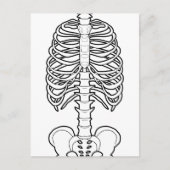 Carte Postale Halloween squelette effrayant (Devant)