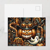 Carte Postale Halloween Steampunk (Devant / Derrière)