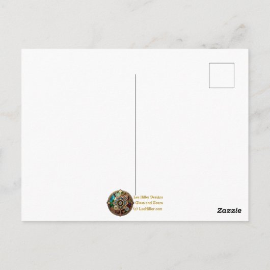 Carte Postale Halloween Steampunk Forest Witch (Dos)