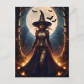 Carte Postale Halloween Steampunk Forest Witch (Devant)
