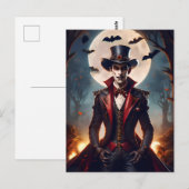 Carte Postale Halloween Steampunk Gothique Zombie Vampire (Devant / Derrière)
