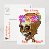 Carte Postale Halloween Style Hawaii (Devant / Derrière)