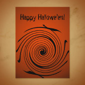 Carte postale Halloween Swirl