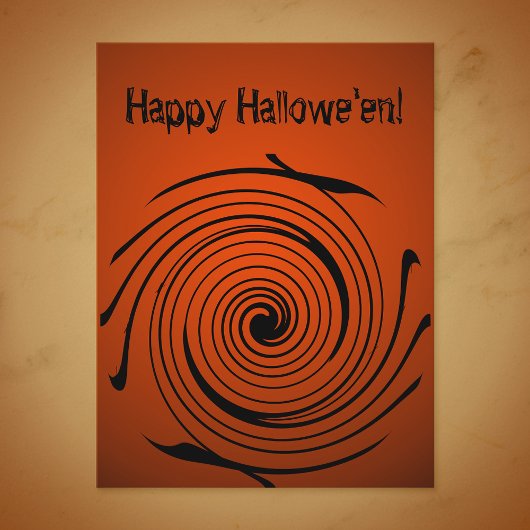 Carte postale Halloween Swirl