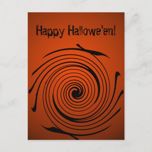 Carte postale Halloween Swirl (Devant)