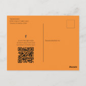 Carte Postale Halloween Trick Or Treat Mignon Code QR des Médias (Dos)