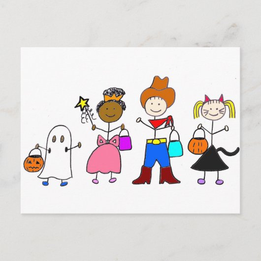 Carte postale Halloween Trick ou Traitements (Devant)