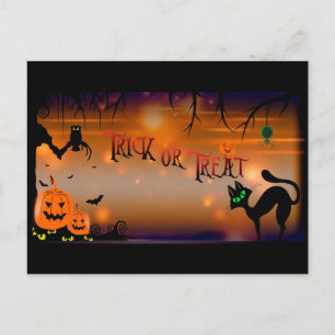 Carte Postale Halloween Trick ou Treat