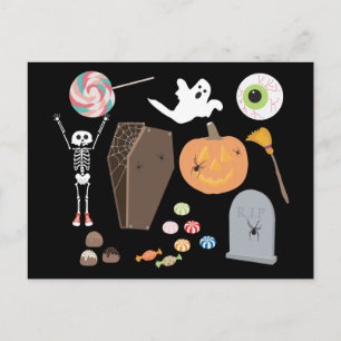 Carte Postale Halloween Trick ou Treat
