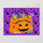 Carte postale Halloween Trick ou Treat Invitation (Devant)