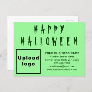 Carte postale Halloween vert clair